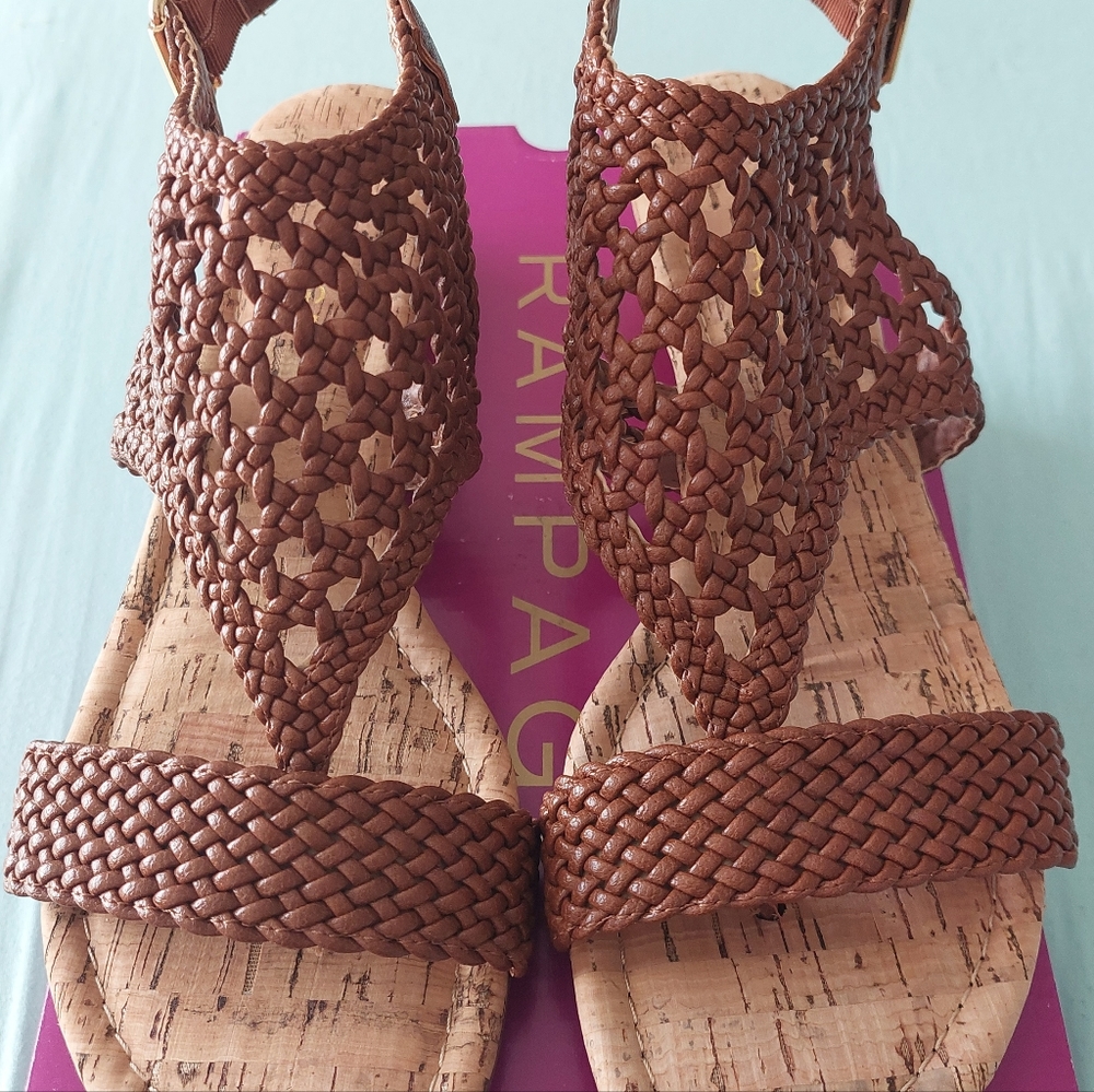 Sandals, size 10M , Cognac